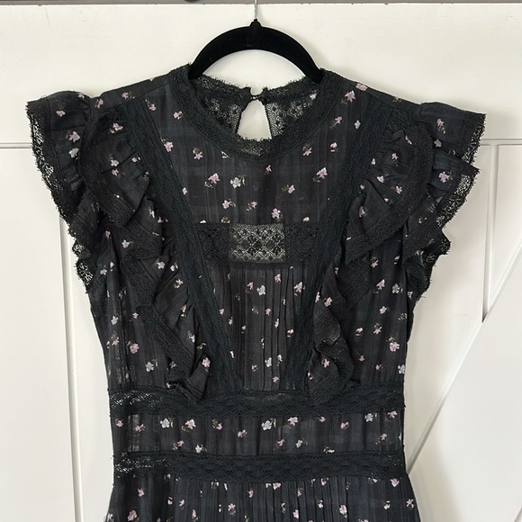 SAYLOR Prarie Mini Dress in Black - Picture 12 of 15